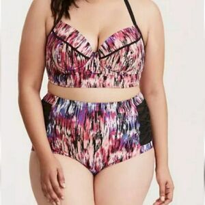 Torrid Bikini Swim Set 3X Mirage Lattice Mesh